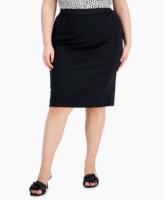 Saia midi feminina Alfani preta tamanho 2X