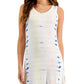 Vestido longo tie-dye feminino Style &amp; Co, branco, tamanho pequeno, médio