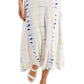 Vestido longo tie-dye feminino Style &amp; Co, branco, tamanho pequeno, médio