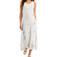 Vestido longo tie-dye feminino Style &amp; Co, branco, tamanho pequeno, médio