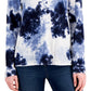 Top feminino de algodão tingido estilo &amp; co, azul, tamanho pequeno médio