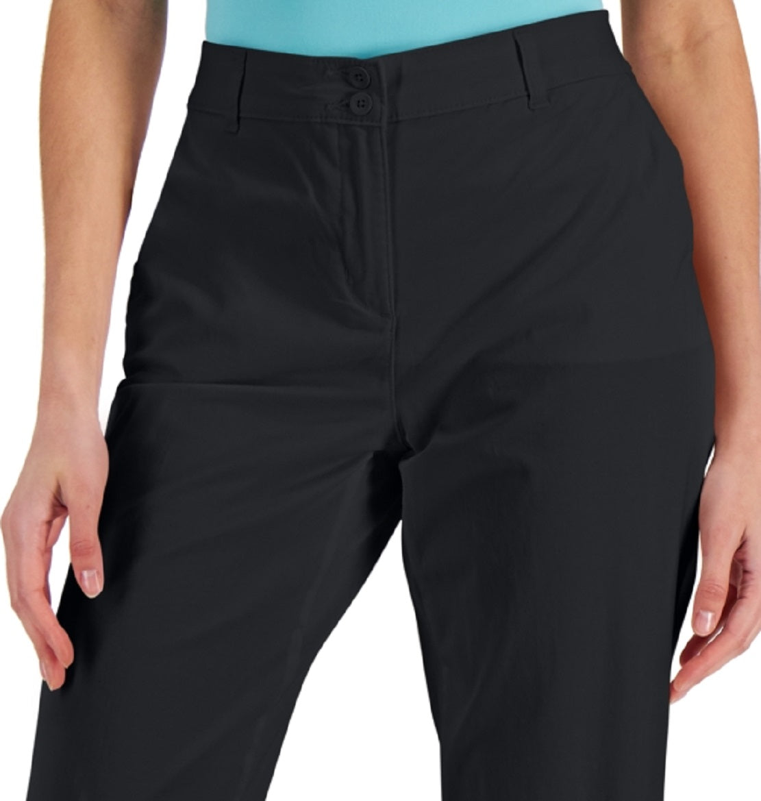 Calça Capri Karen Scott Feminina Comfort Waist Preta Tamanho 8 Petite