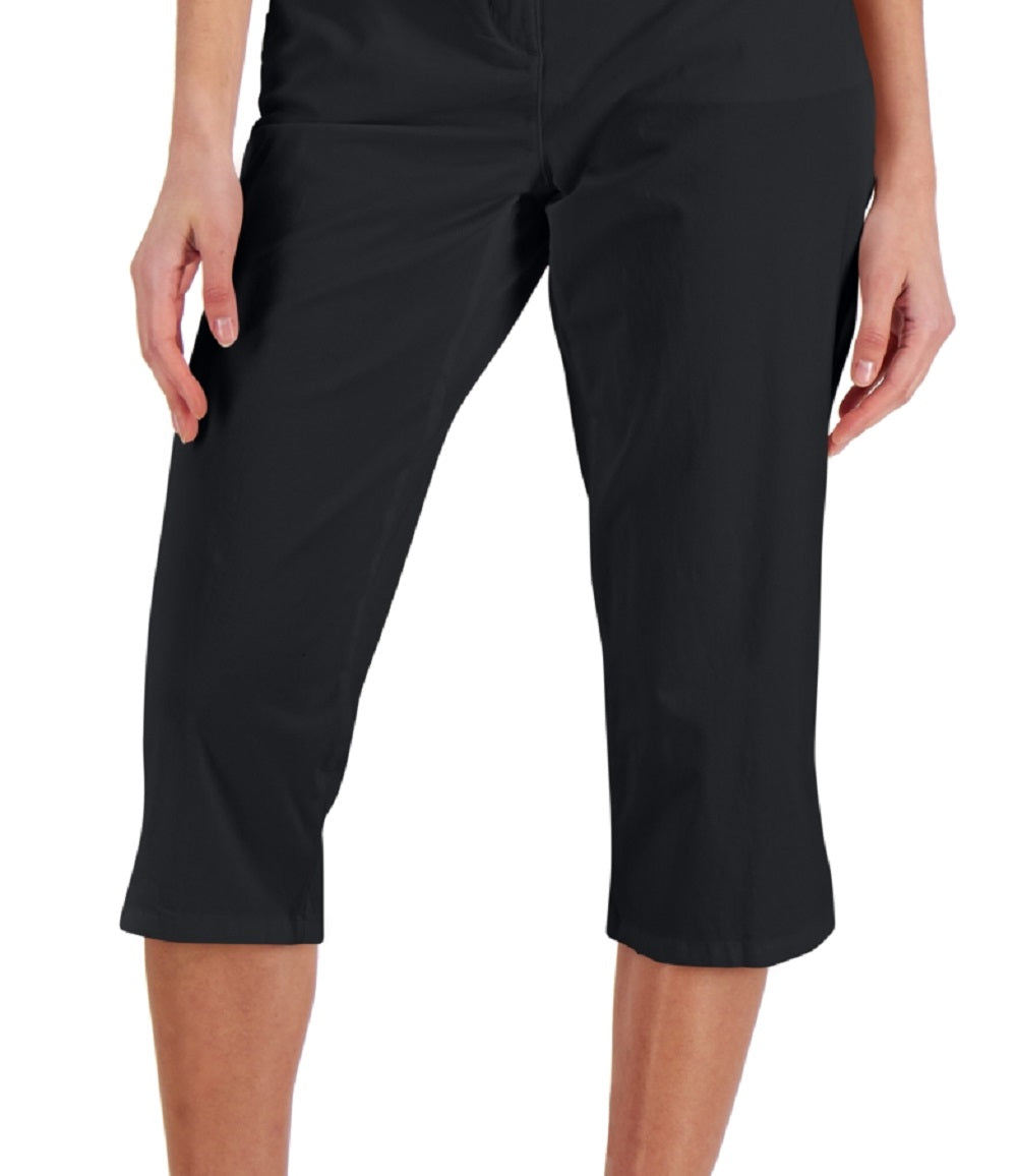 Calça Capri Karen Scott Feminina Comfort Waist Preta Tamanho 14 Petite