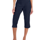 Calça Capri Karen Scott Comfort-Waist Feminina Azul Tamanho 6 Petite