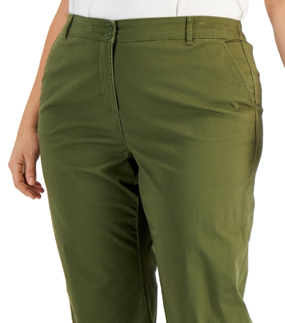 Calça Capri Karen Scott Comfort Waist Feminina Verde Tamanho 18W