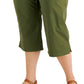 Calça Capri Karen Scott Comfort Waist Feminina Verde Tamanho 18W