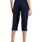 Calça Capri Karen Scott Comfort-Waist Feminina Azul Tamanho 14