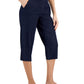 Calça Capri Karen Scott Comfort-Waist Feminina Azul Tamanho 14