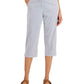 Calça Capri Listrada Karen Scott Feminina Azul Tamanho 16 Petite