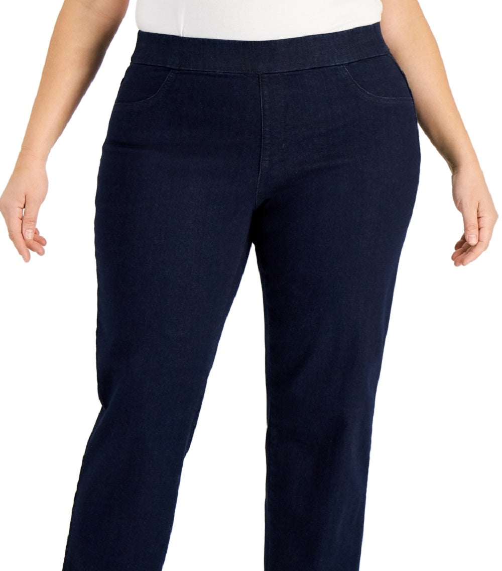 Calça jeans feminina Karen Scott, azul, tamanho 1X