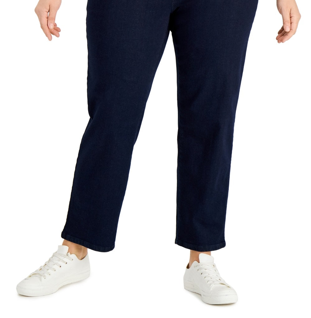 Calça jeans feminina Karen Scott, azul, tamanho 1X
