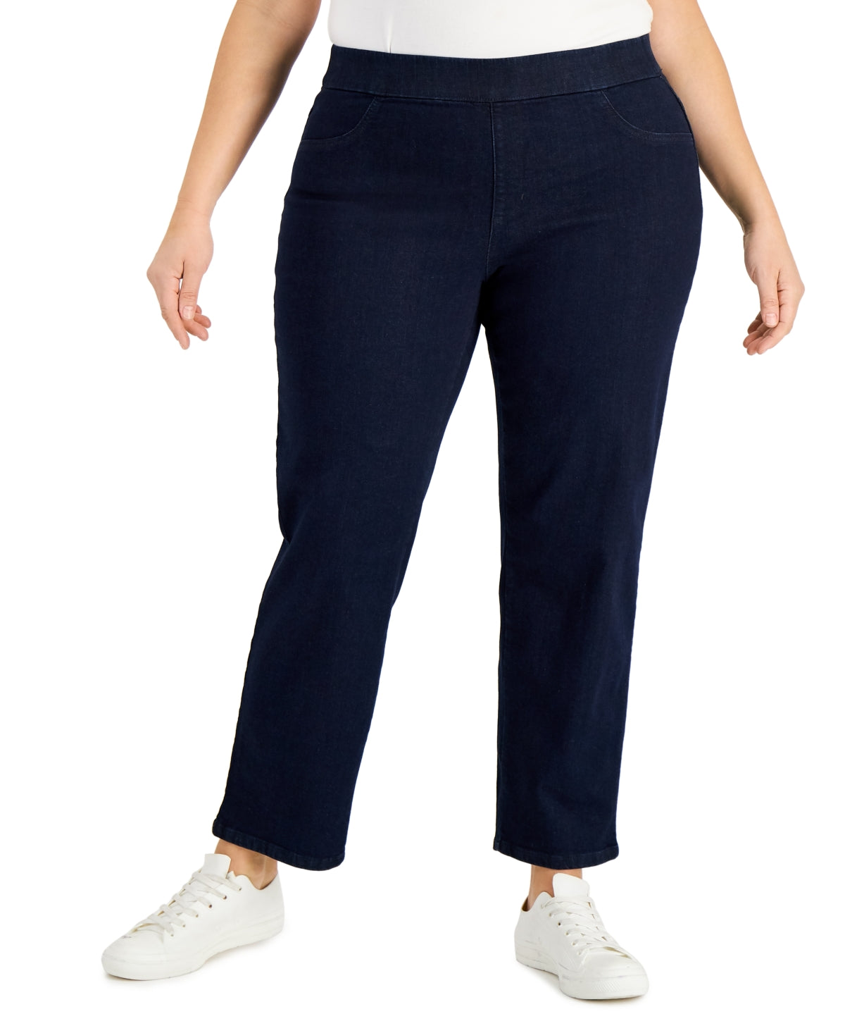 Calça jeans feminina Karen Scott, azul, tamanho 1X