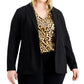 Blazer feminino Alfani com gola xale, preto, tamanho 3X