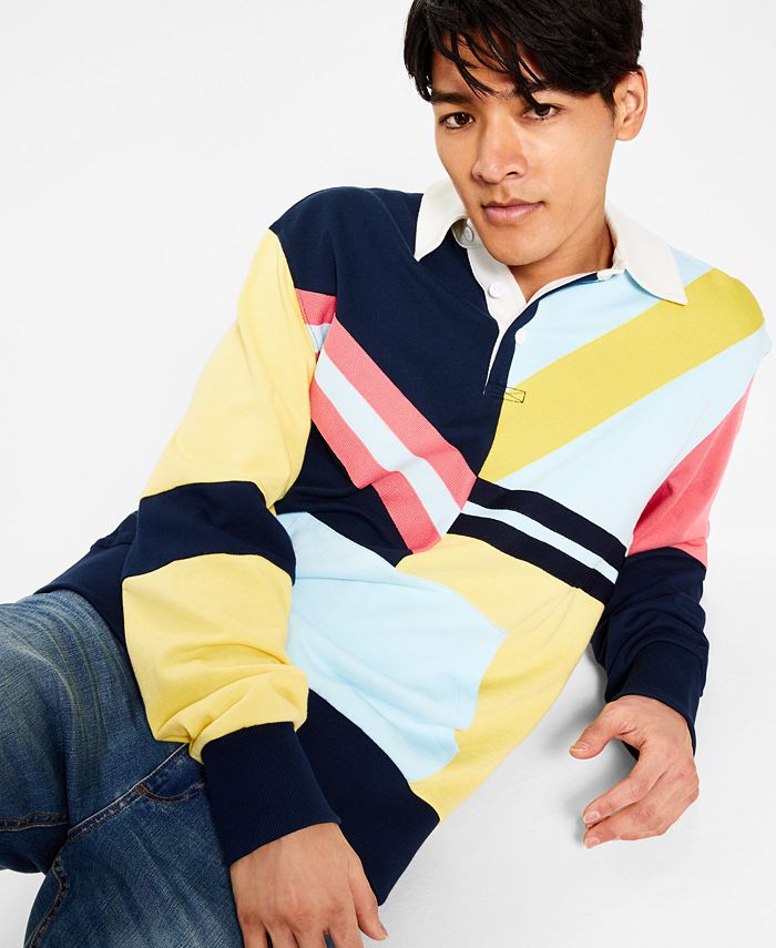 Moletom masculino de rugby Sun + Stone, tamanho grande