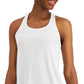 ID Ideology Camiseta regata feminina ativa com costas nadador, branca, tamanho grande