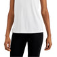 ID Ideology Camiseta regata feminina ativa com costas nadador, branca, tamanho grande
