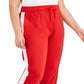 Calça de corrida listrada feminina ID Ideology vermelha tamanho 3X