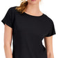 Camiseta leve e tecnológica feminina ID Ideology, preta, tamanho X-G