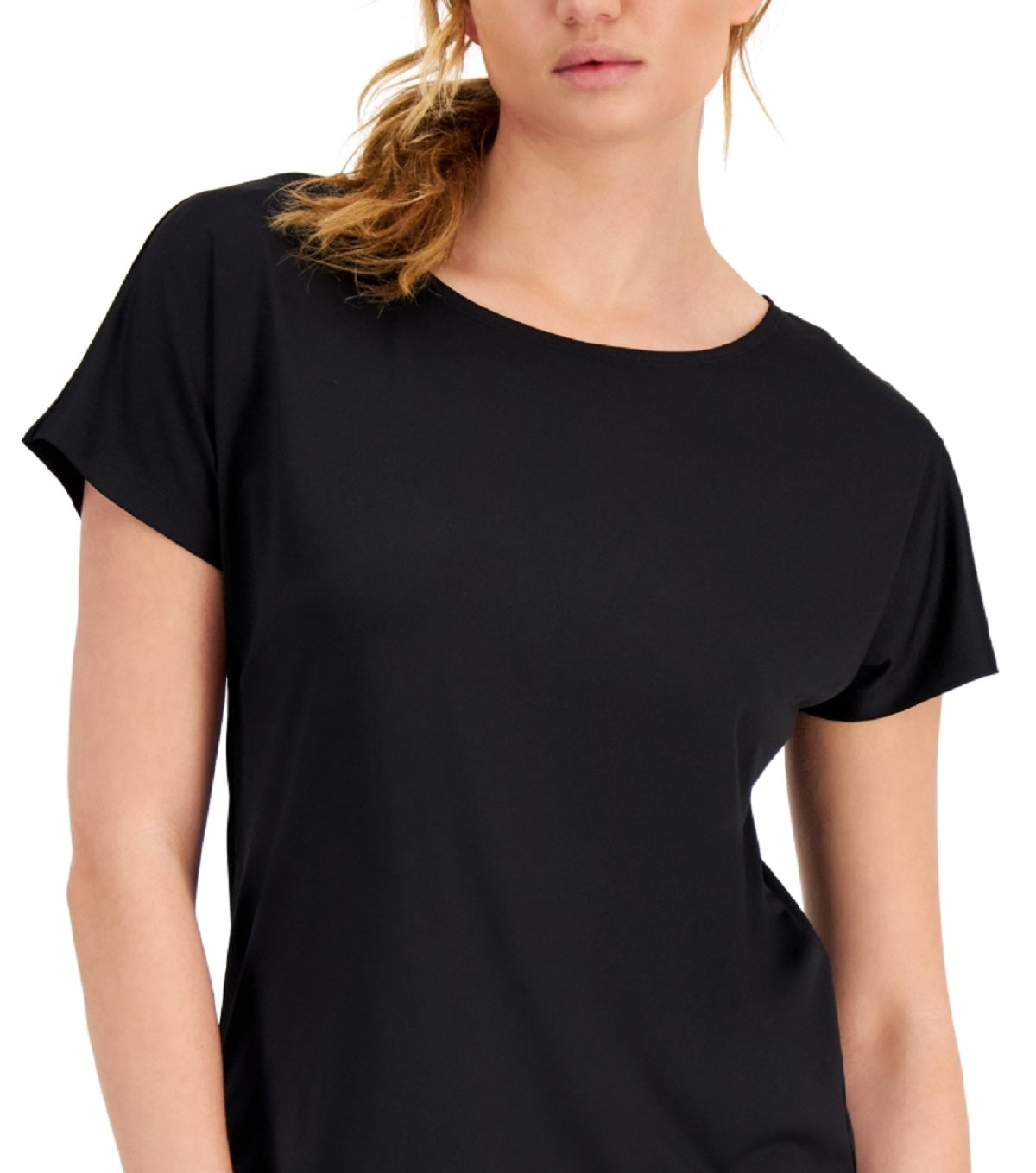 Camiseta leve e tecnológica feminina ID Ideology, preta, tamanho X-G