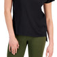 Camiseta leve e tecnológica feminina ID Ideology, preta, tamanho X-G