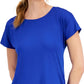 Camiseta feminina leve e tecnológica ID Ideology, azul