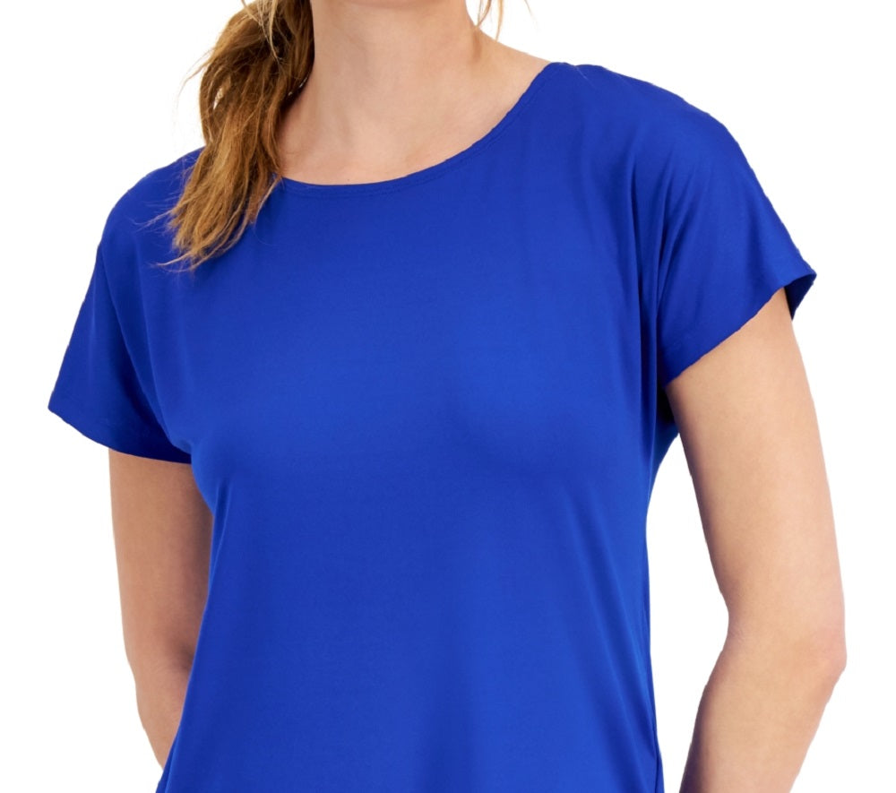 Camiseta feminina leve e tecnológica ID Ideology, azul