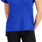 Camiseta feminina leve e tecnológica ID Ideology, azul