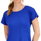 Camiseta feminina leve e tecnológica ID Ideology, azul