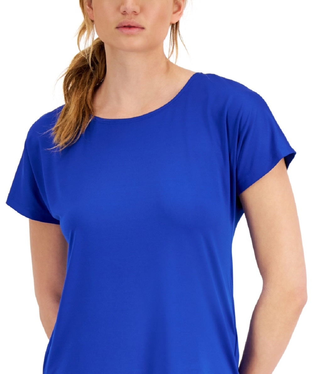 Camiseta feminina leve e tecnológica ID Ideology, azul