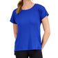 Camiseta feminina leve e tecnológica ID Ideology, azul