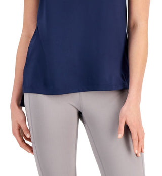 Camiseta leve e tecnológica feminina ID Ideology, azul, tamanho médio