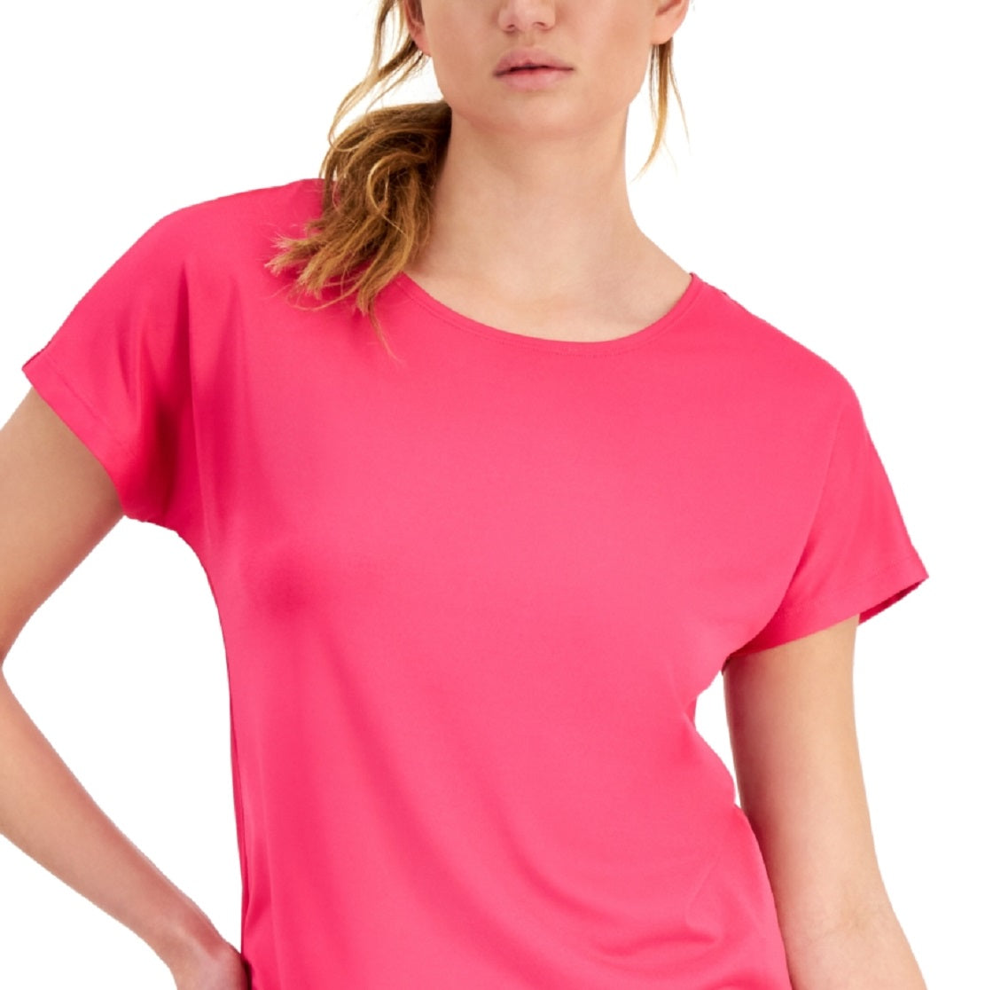 Camiseta feminina leve e tecnológica ID Ideology, rosa, tamanho grande