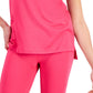 Camiseta feminina leve e tecnológica ID Ideology, rosa, tamanho grande