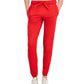 Calça de moletom feminina ID Ideology com blocos de cores, vermelha, tamanho pequeno