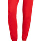 Calça de moletom feminina ID Ideology com blocos de cores, vermelha, tamanho grande