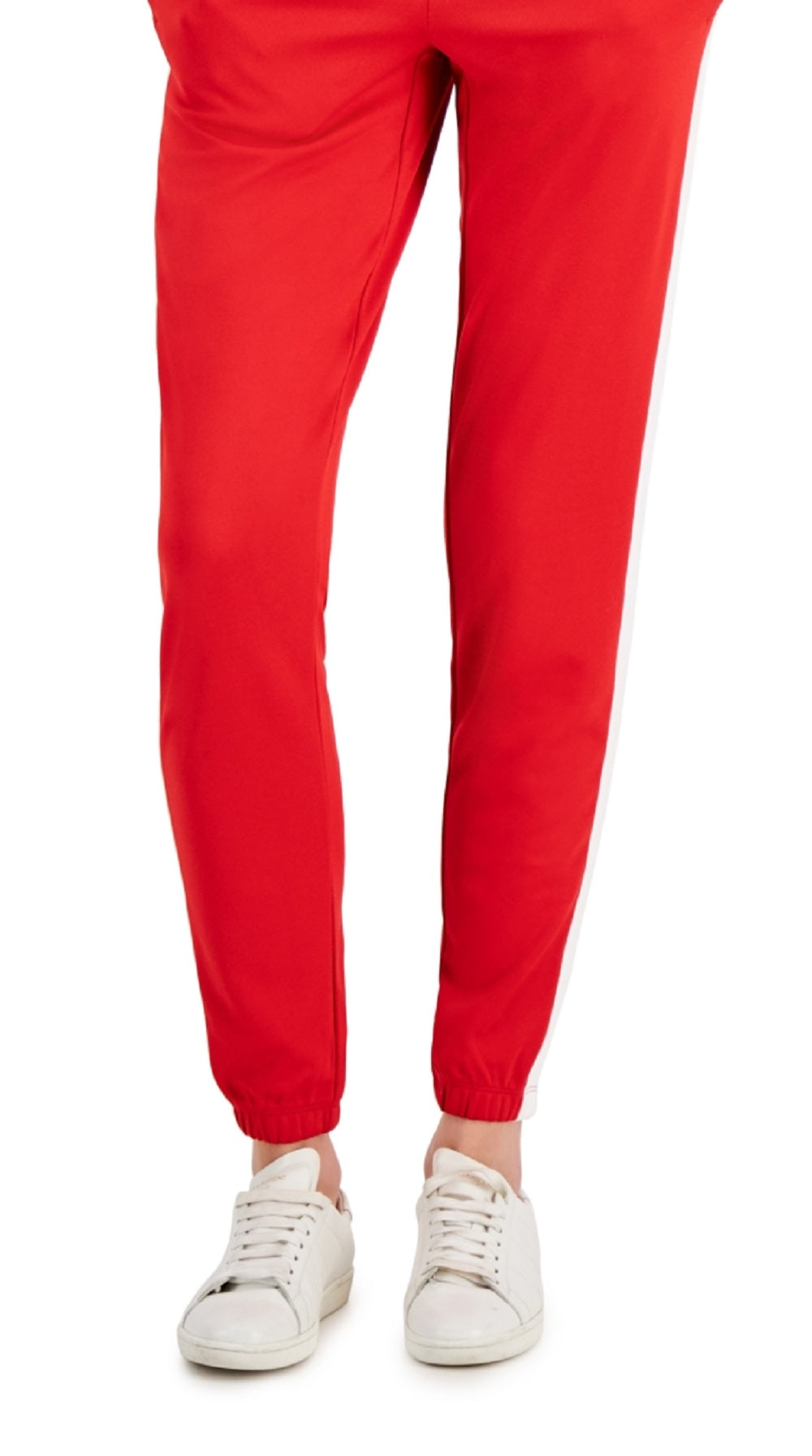 Calça de moletom feminina ID Ideology com blocos de cores, vermelha, tamanho grande