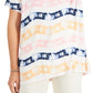 Camiseta feminina estilo &amp; co, decote em V, manga curta, branca, tamanho médio