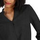 Blusa feminina com botões e bainha amarrada, preta, tamanho grande, da INC International Concepts