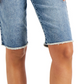 Bermuda feminina estilo &amp; co jeans raw edge azul tamanho 6