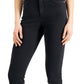 Calça jeans skinny feminina de cintura alta estilo &amp; co, preta, tamanho 6