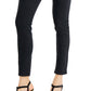 Calça jeans skinny feminina de cintura alta estilo &amp; co, preta, tamanho 6