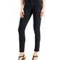 Calça jeans skinny feminina de cintura alta estilo &amp; co, preta, tamanho 6
