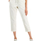 Calça feminina estilo &amp; co com punho, bege, tamanho grande