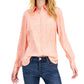 Camisa feminina com bolso de remendo INC International Concepts, laranja, tamanho XX-G