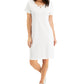 Vestido feminino Karen Scott com recorte em formato de coração, branco, tamanho grande