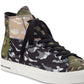 Tênis masculino Sun + Stone com estampa de bandana e patchwork, cadarço, cano alto, verde, tamanho 12 M
