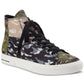 Tênis masculino Sun + Stone com estampa de bandana e patchwork, cadarço, cano alto, verde, tamanho 12 M
