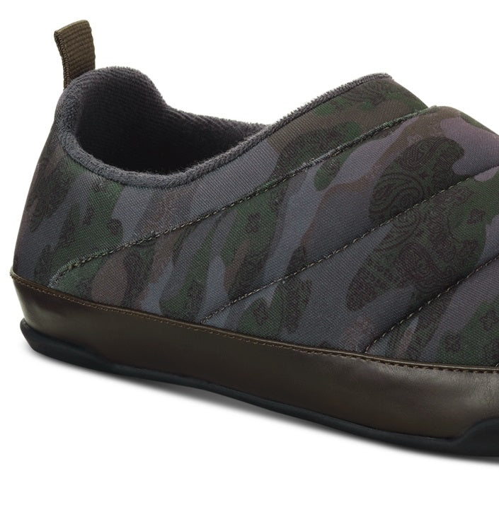 Sun + Stone Masculino Camuflagem Puxador Goring Comfort Quilted Derek Bico Redondo Plataforma Slip On Sapatos Verde Tamanho 11 M