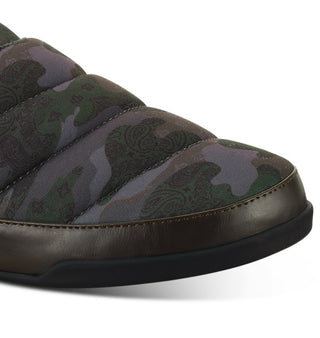 Sun + Stone Masculino Camuflagem Puxador Goring Comfort Quilted Derek Bico Redondo Plataforma Slip On Sapatos Verde Tamanho 11 M