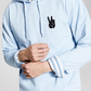 E agora este moletom com capuz masculino azul claro tamanho G